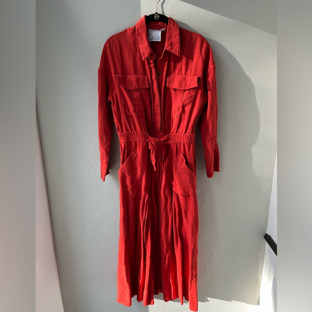 C/Meo Collective Midi Dress In Cherry S